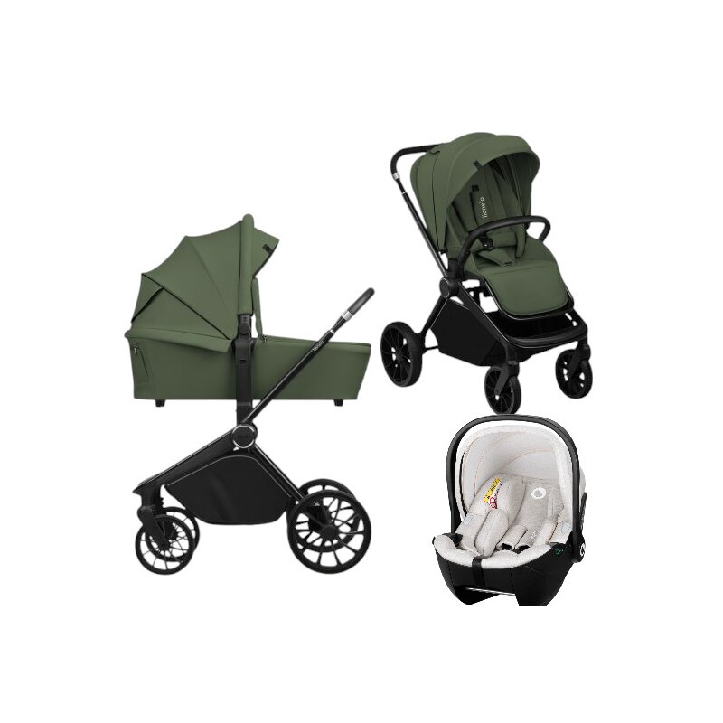 Carucior 3 in 1 Lionelo Mika Plus Verde