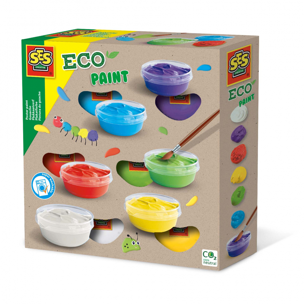 Set Acuarele ECO Ses Creative, 6 Culori Superlavabile