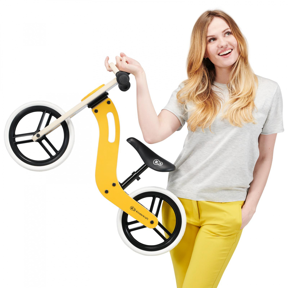 Kinderkraft Uniq Honey - Bicicletă echilibru lemn