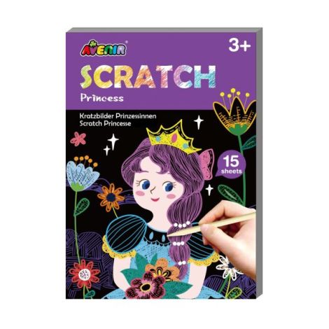 Avenir Mini Scratch Art Printesa - Creativitate