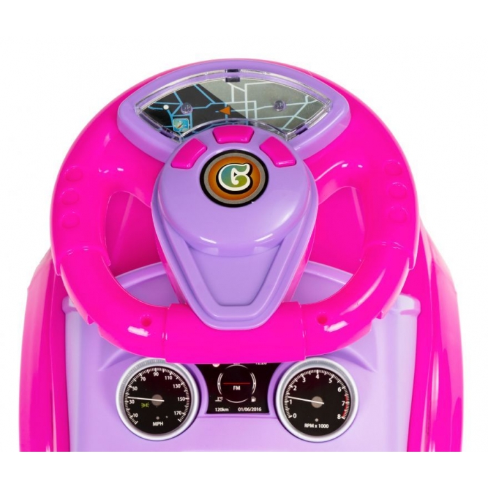Mașinuță Ecotoys Roz cu Muzică și Scaun