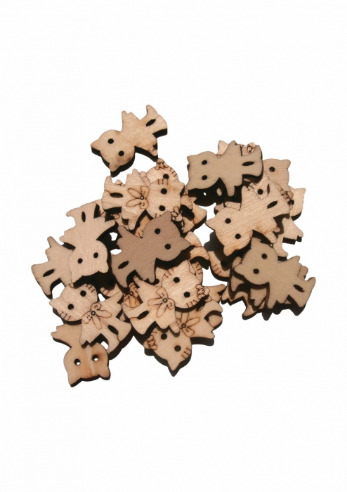 Set 35 Pisici Lemn Colorart | Crafts & Decor