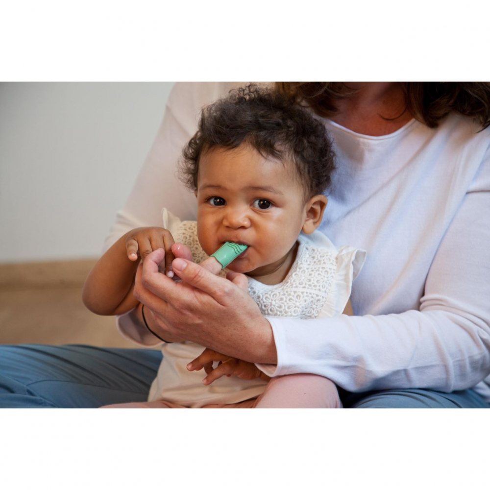 Periuță deget bebe din cauciuc natural Grünspecht - imagine 7