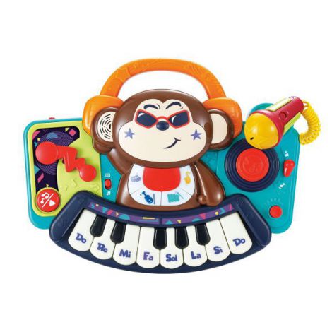 Pianina DJ Hola cu Microfon și Lumini - Jucărie Interactivă - imagine 2