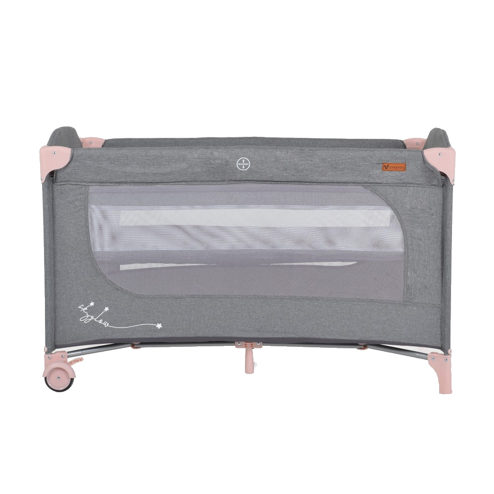 Patut Pliabil Cangaroo 2in1 SkyGlow Pink - imagine 2