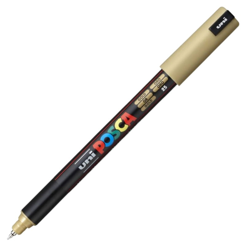 Marker UNI Posca PC-1MR Aurii, Vopsea Pe Apă