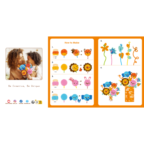 Avenir Set Pom Pom | Creează Animalute - imagine 2