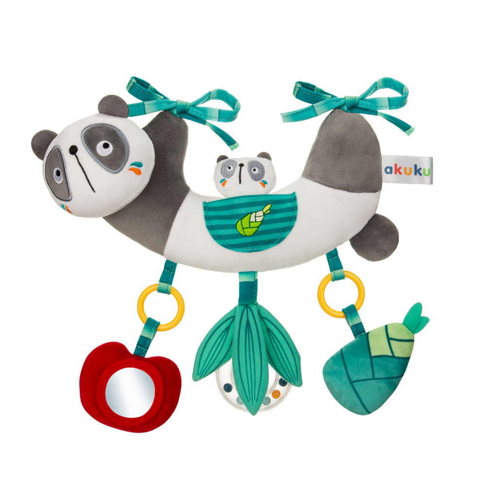 Jucărie Senzorială Panda Akuku cu Oglindă - imagine 6