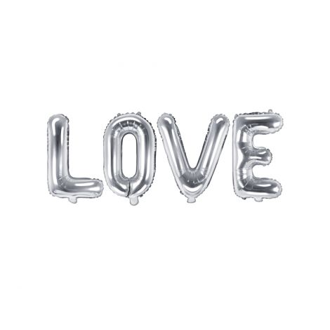 Balon Foié LOVE Argintiu Party deco - Decor Romantic