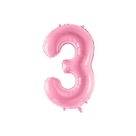 Balon Folie Cifra 3 Roz Party deco 86cm
