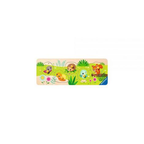 Puzzle Lemn Animalute 5Pcs Ravensburger