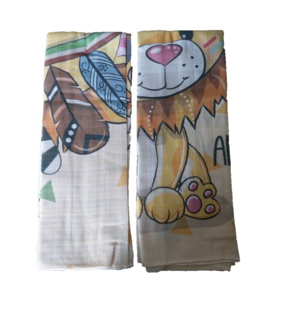 Set 2 Museline Bumbac Xkko, 70x55 cm