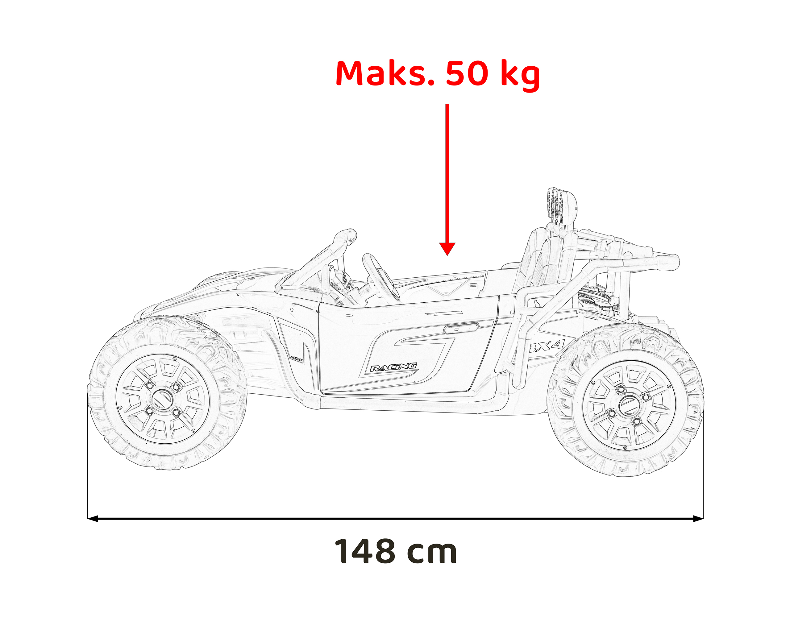 UTV Electric 2 Copii Buggy Racing 24V Albastru - imagine 4