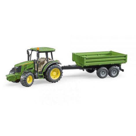 Bruder Tractor John Deere cu Remorcă Basculabilă