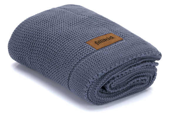 Patura Fillikid Bumbac Organic 80x100 cm Blue - imagine 7