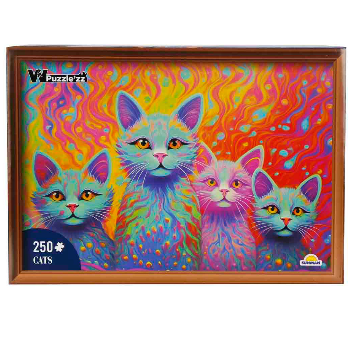 Puzzle Pisici Colorate 250 Piese Witty Puzzlezz