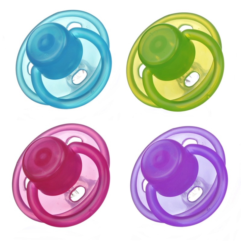 Suzeta silicon rotundă Minut Baby 0+ mov