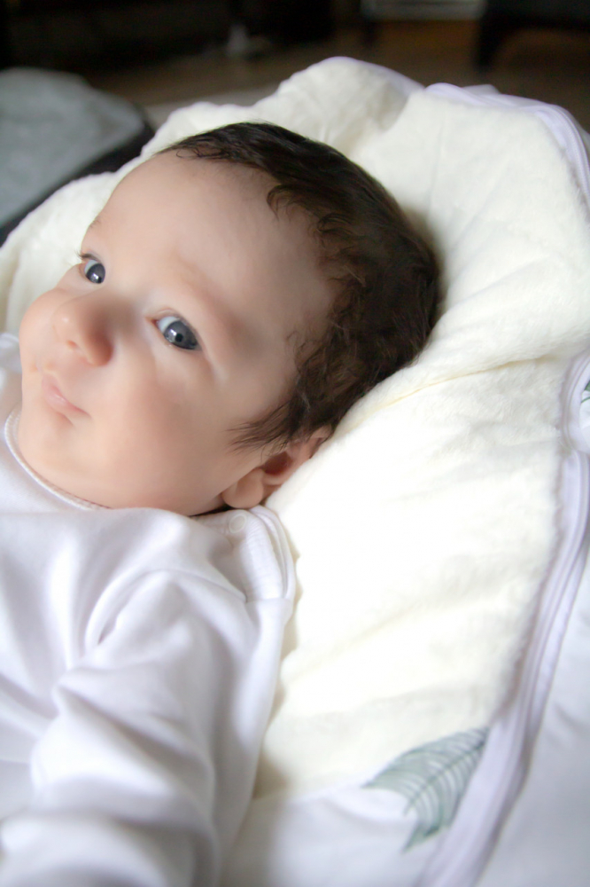 Fotoliu BabyJem Gri cu ham siguranță bebeluși - imagine 3