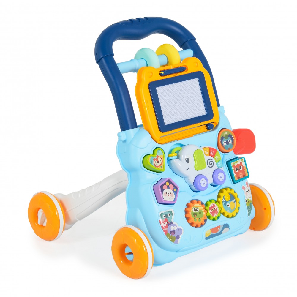 Antepremergator Moni Elephant Blue cu Activitati - imagine 3