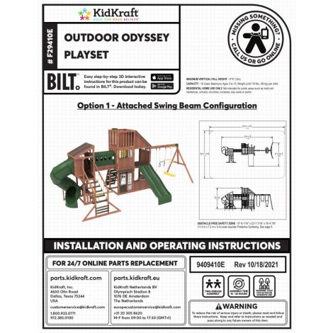 Complex Joacă Leagăn Kidkraft Odyssey 3 Tobogane - imagine 10