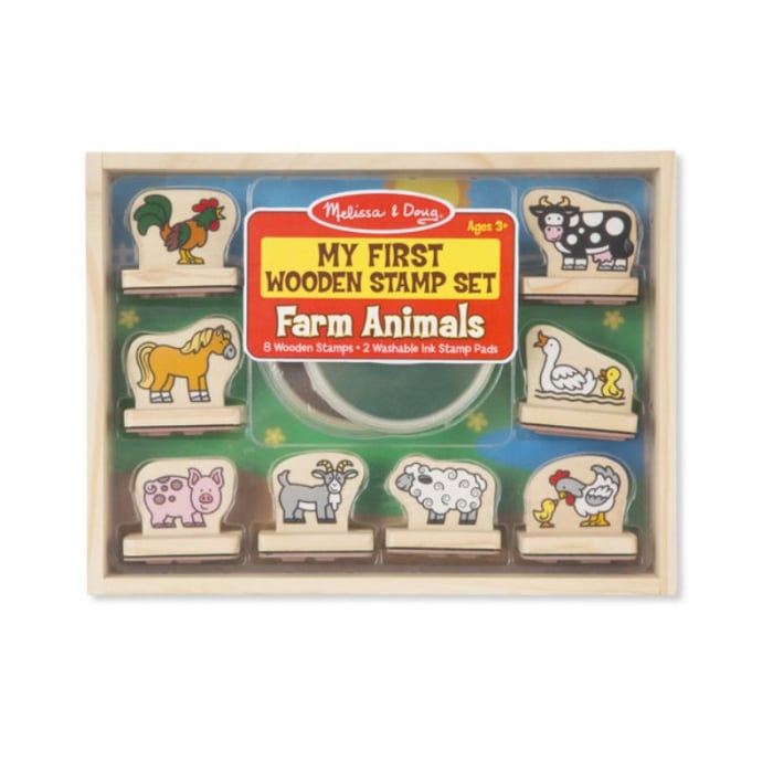Set Ștampile Animale Ferma Melissa & Doug