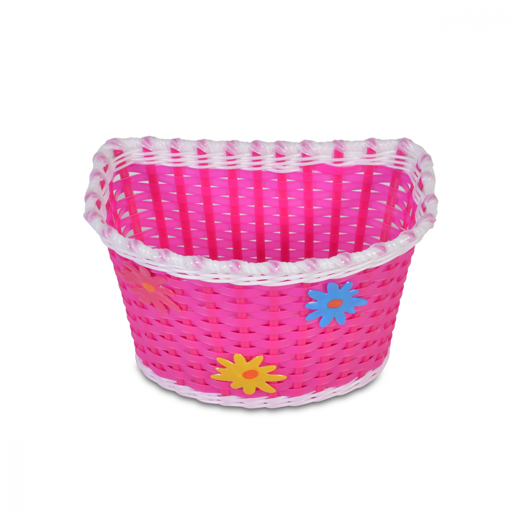 Coș Bicicletă Byox Flower Pink, Montare Ușoară