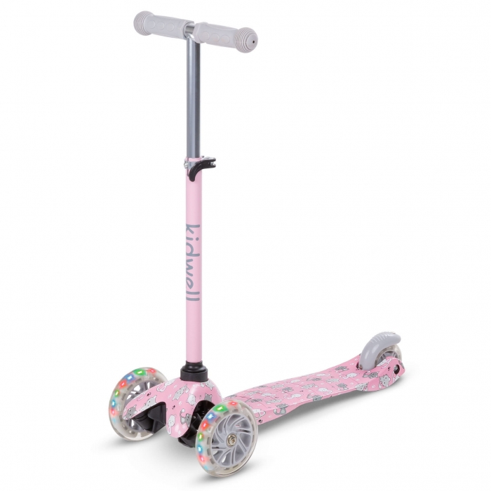 Trotineta Kidwell Uno Cats Roz cu LED - imagine 9