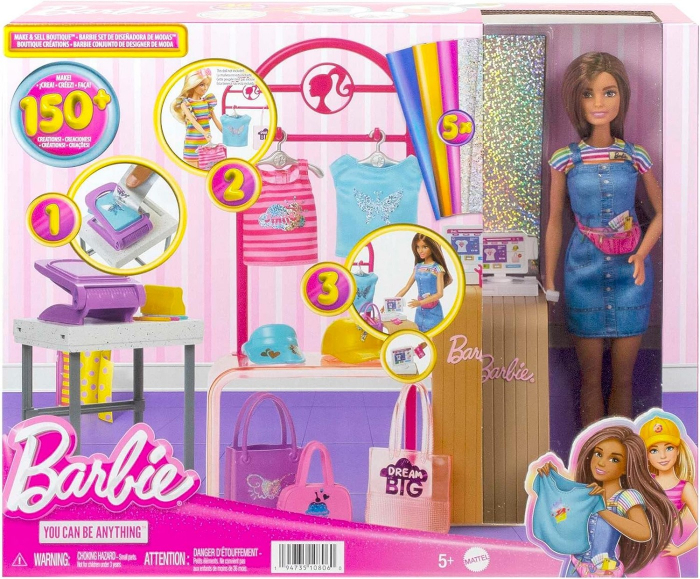 Barbie Set Magazin Imprimat & Păpușă