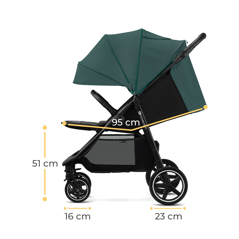 Carucior Kinderkraft Route 0-22kg | Verde - imagine 2
