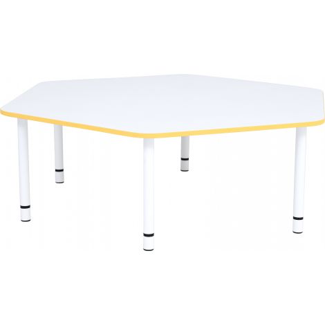 Blat Masa Hexagonal Quadro Alb Moje Bambino - imagine 2