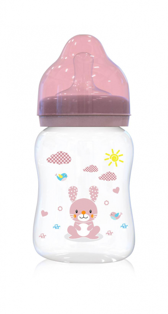 Biberon Lorelli 250ml Gat Larg Blush Pink