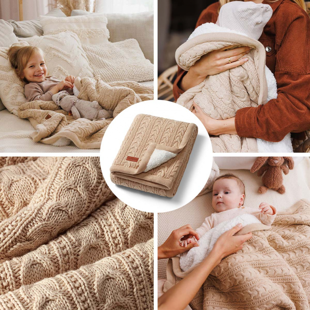 Paturica Babyono Bej | Confort Termic Premium - imagine 5
