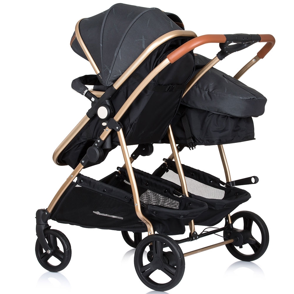 Carucior Gemeni Chipolino Duo Smart 2 in 1, Raven - imagine 6