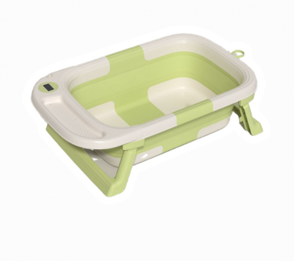 Cadita Little Mom Green Pliabila cu Termometru - imagine 7