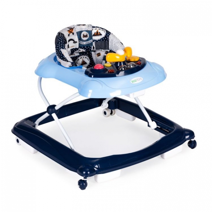 Premergător Ecotoys J-888E Albastru, Muzical și Pliabil - imagine 4
