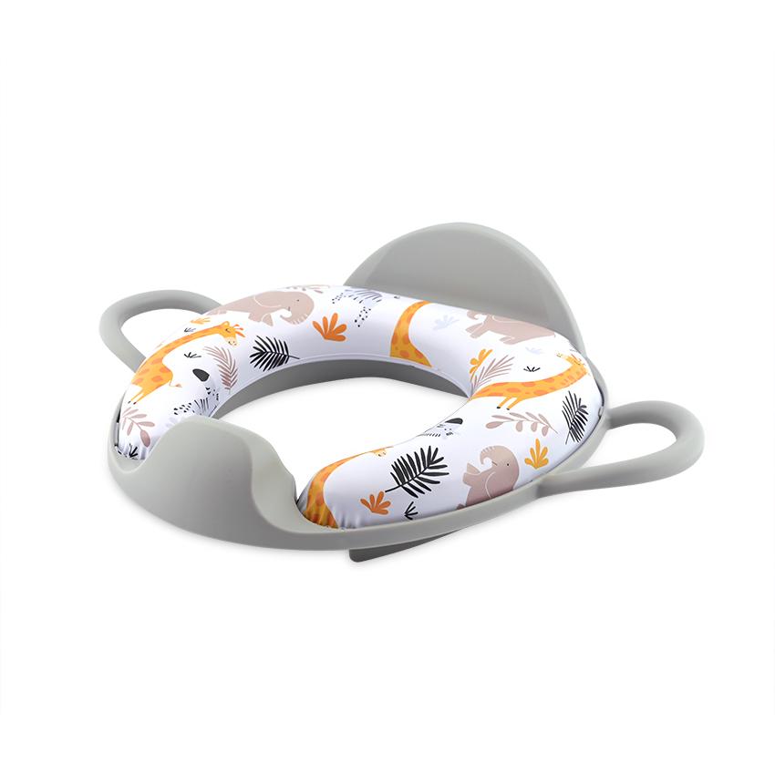 Reductor toaletă Lorelli Grey Animals cu spătar - imagine 3