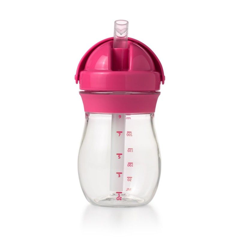 Cana Tranzitie cu Pai OXO Tot Pink 250 ml - imagine 6