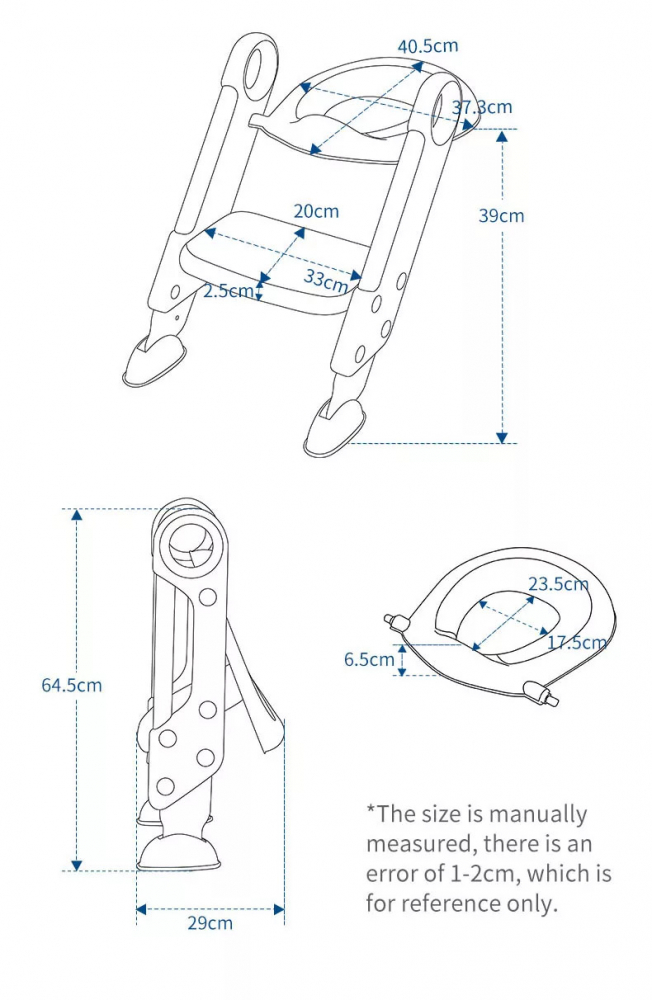 Reductor Toaletă Little Mom Sturdy Pink cu Scarită