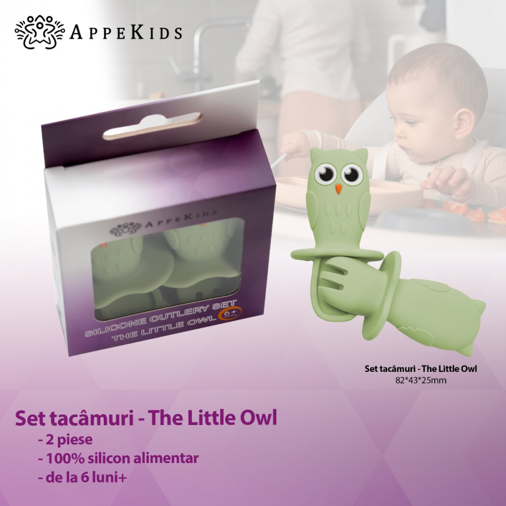 Set tacamuri silicon AppeKids Owl - imagine 2
