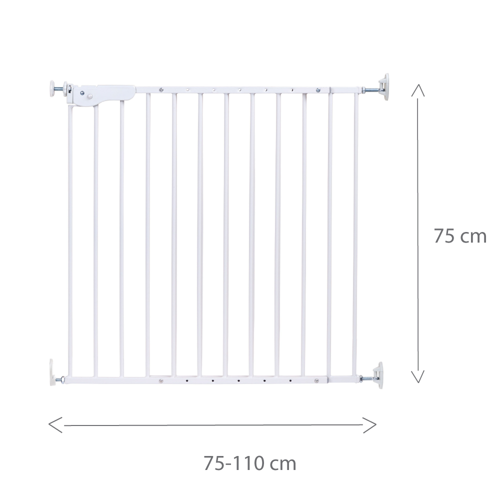 Poarta Siguranta Childhome Supra, Alb, 75-110 cm