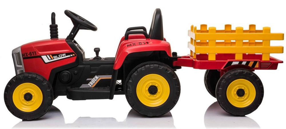 Tractor Electric Nichiduta 12V cu Remorca Red - imagine 3