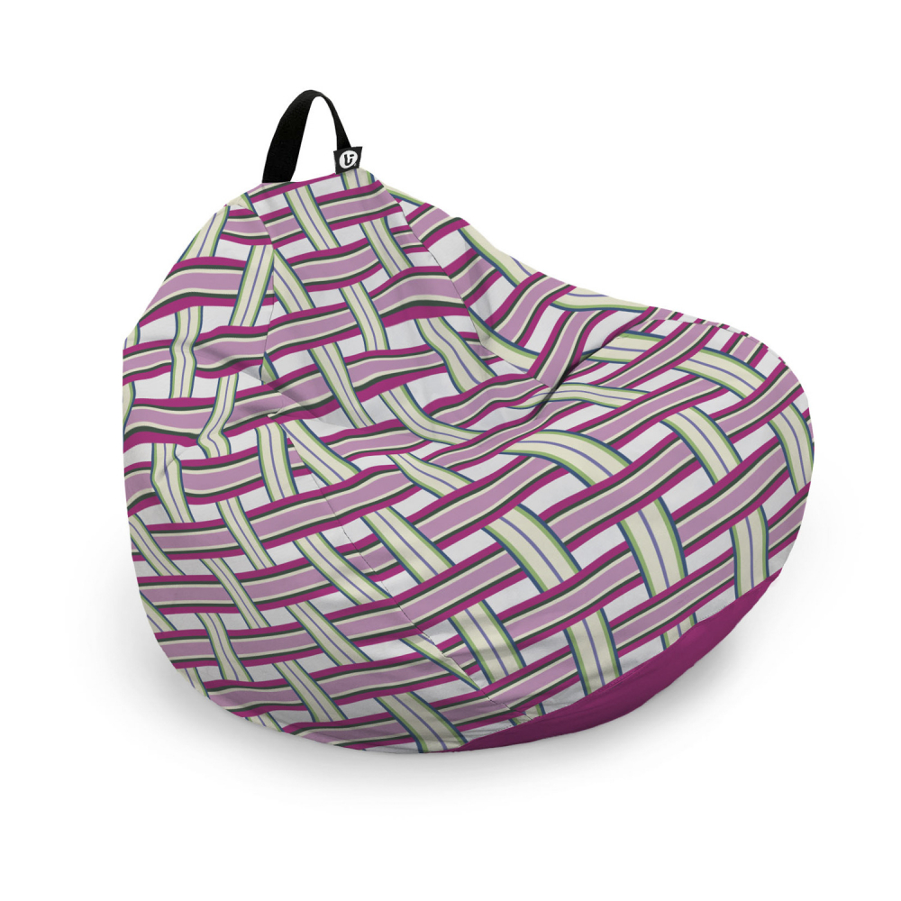 Husă Puf Tip Para XL Updeco, Raspberry & Kiwi - imagine 6