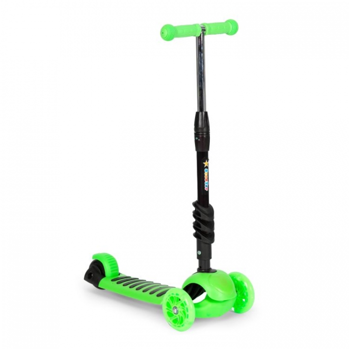 Trotineta Ecotoys 5 in 1 Verde 3 Ani+ cu LED - imagine 4