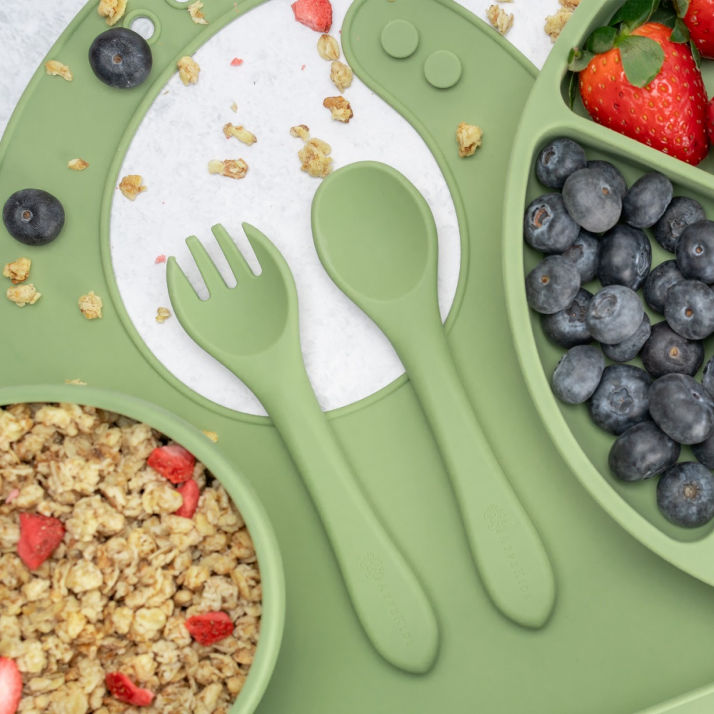 Set Diversificare AppeKids 5 Piese, Silicon, Raw Green - imagine 3
