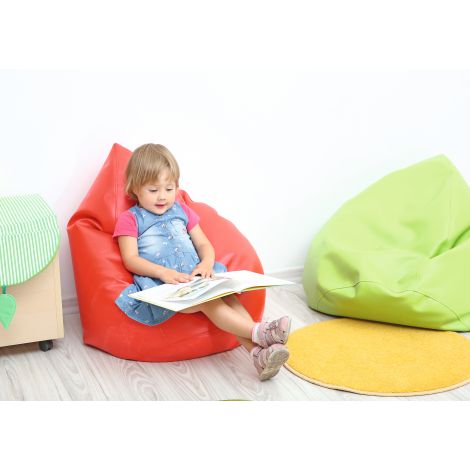 Puf Mini Rosu Moje Bambino | Confortabil - imagine 2
