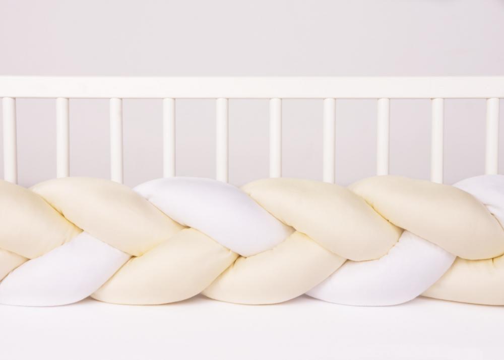 Bumper Impletit Beige Babymatex | Protectie Patut - imagine 3