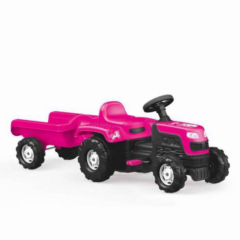 Tractor Dolu cu Pedale Unicorn - Remorcă Inclusă - imagine 2