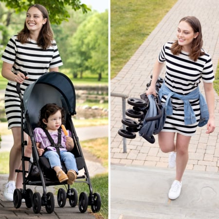 Carucior Graco EZLite Midnight – Ușor și Compact - imagine 7