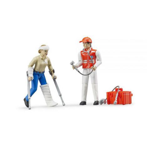 Bruder Set Asistenti Ambulanta - Jucarie de Rol - imagine 2