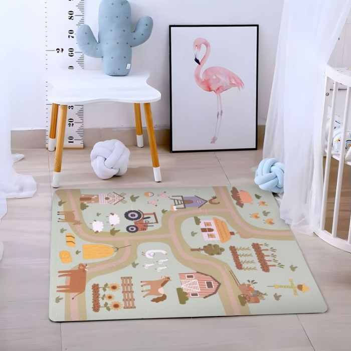 Salteluta Joaca Ecotoys Ferma | Sigurță pentru Copii